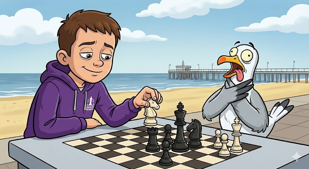 Baptiste un peu fatigué, assure le spectacle